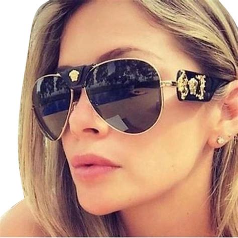 aviator sunglasses versace|versace aviator sunglasses women new.